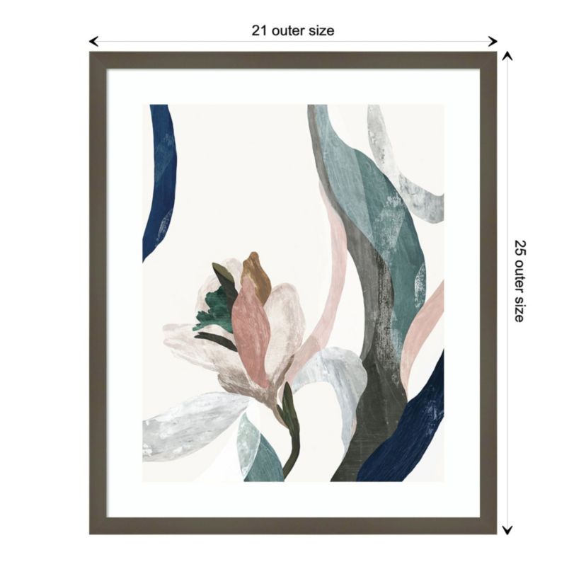 Floral Arabesque II by PI Studio Wood Framed Wall Art Print