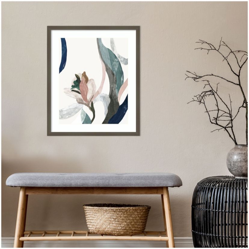 Floral Arabesque II by PI Studio Wood Framed Wall Art Print