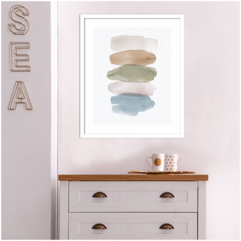 Natural Swatches by Wild Apple Portfolio Wood Framed Wall Art Print