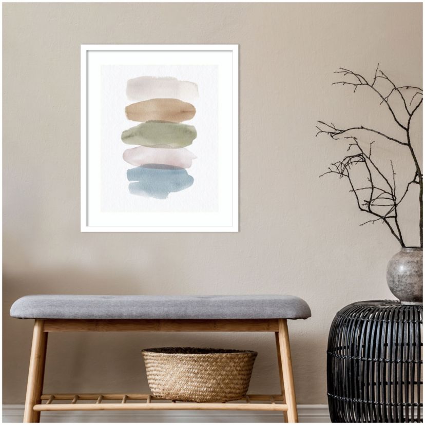 Natural Swatches by Wild Apple Portfolio Wood Framed Wall Art Print
