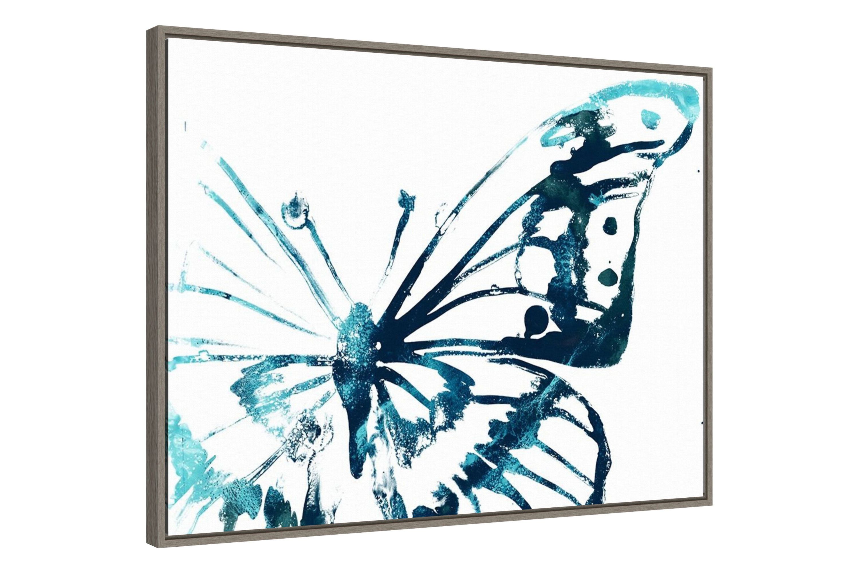 Butterfly Imprint V Framed Canvas Wall Art Print