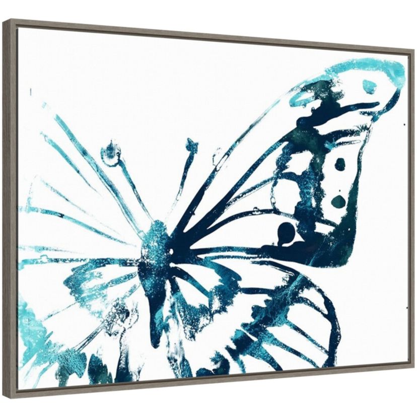 Butterfly Imprint V Framed Canvas Wall Art Print