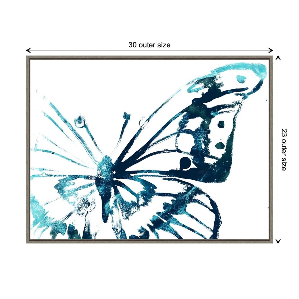 Butterfly Imprint V Framed Canvas Wall Art Print