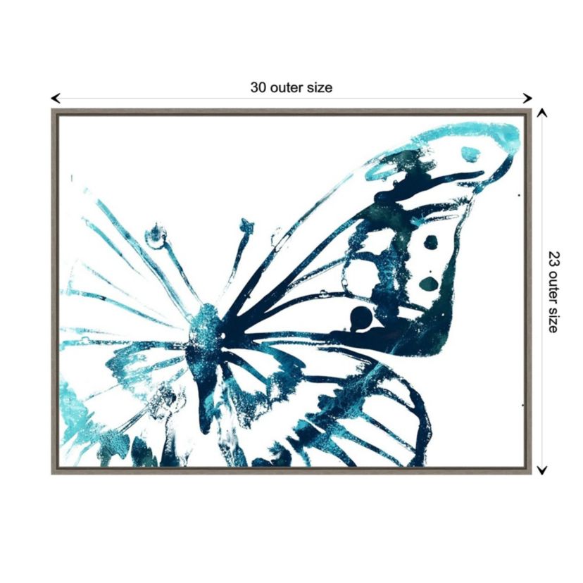 Butterfly Imprint V Framed Canvas Wall Art Print