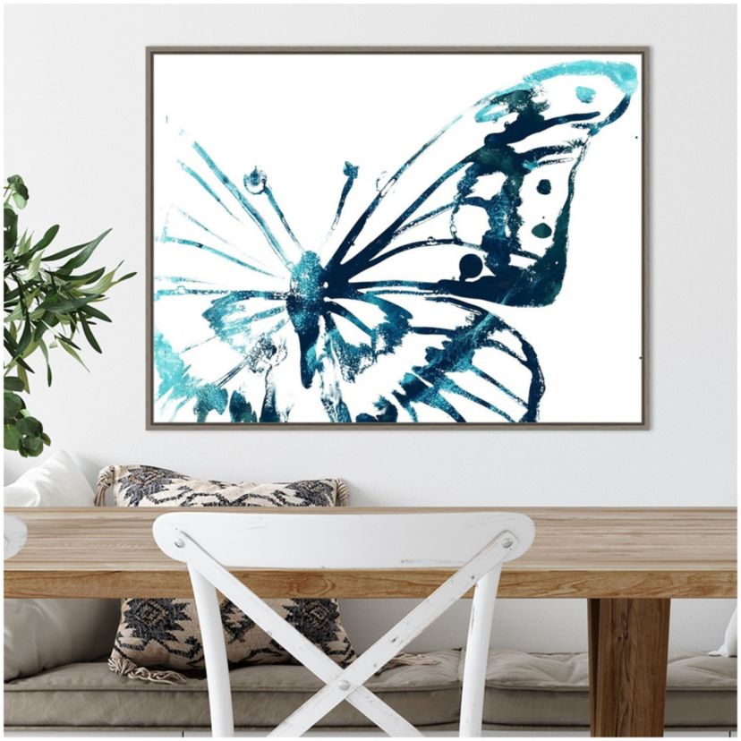 Butterfly Imprint V Framed Canvas Wall Art Print