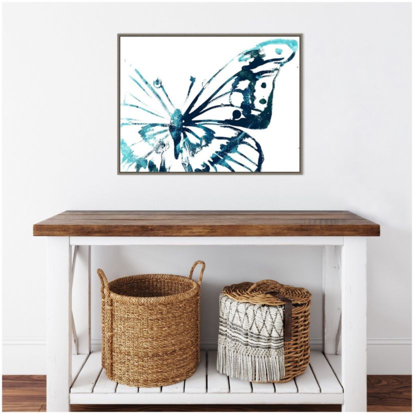 Butterfly Imprint V Framed Canvas Wall Art Print