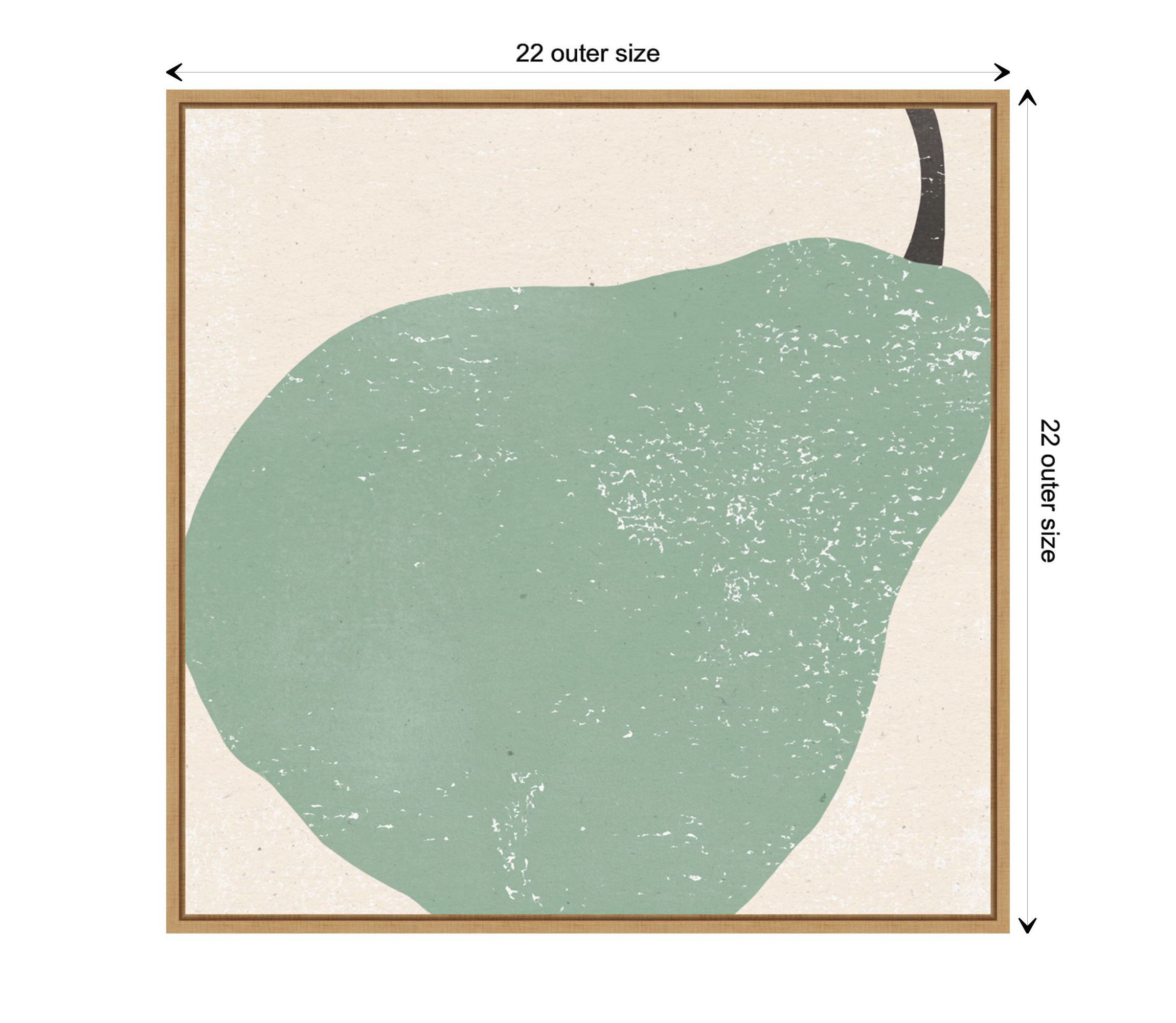 Graphic Fruit IV (Pear) Framed Canvas Wall Art Print