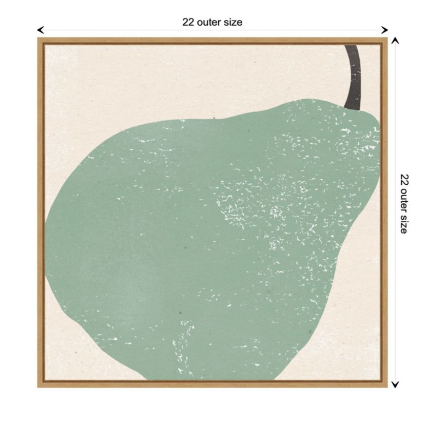 Graphic Fruit IV (Pear) Framed Canvas Wall Art Print