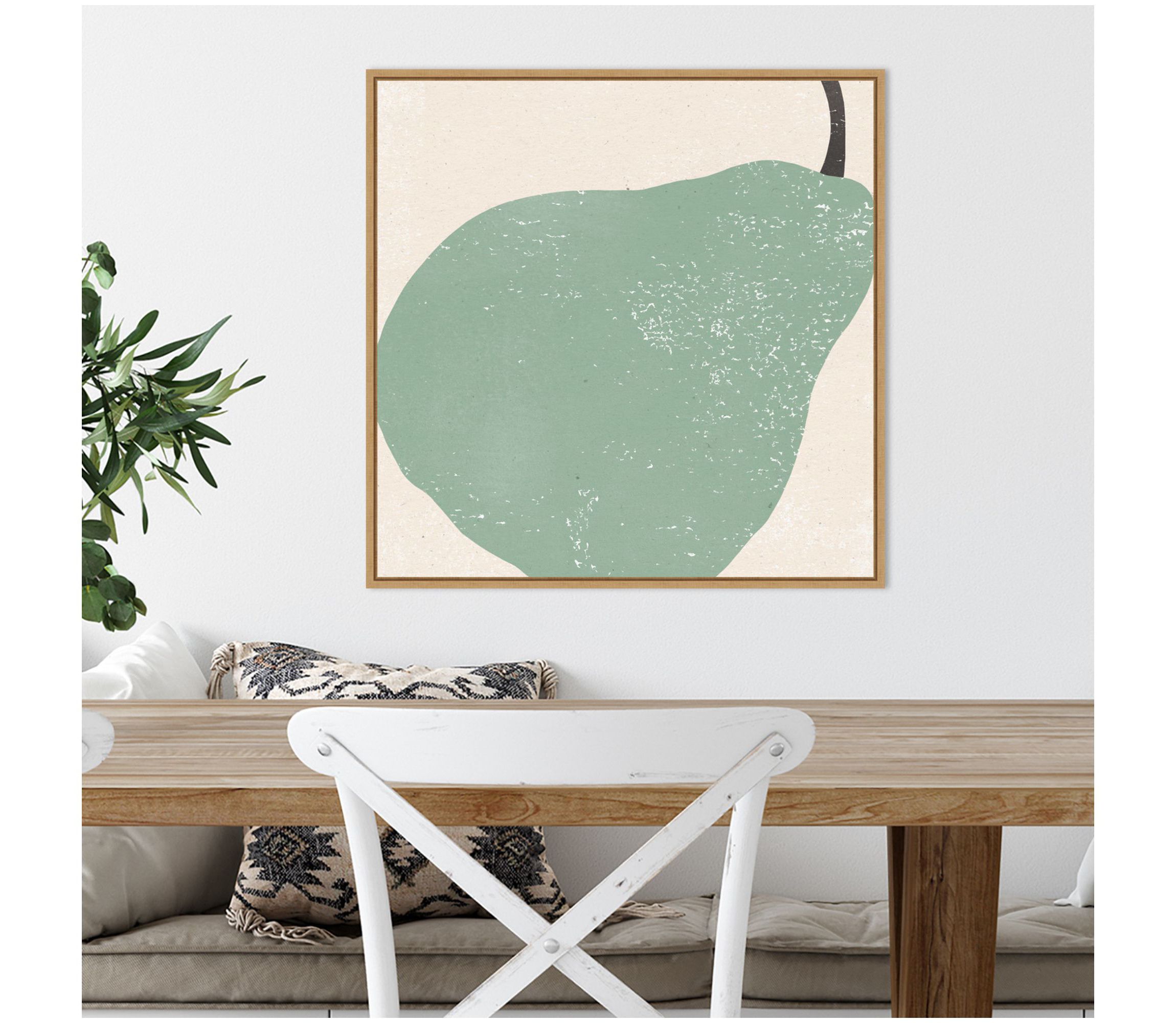 Graphic Fruit IV (Pear) Framed Canvas Wall Art Print
