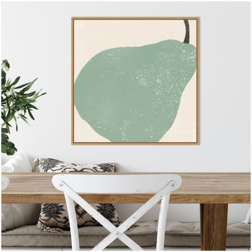 Graphic Fruit IV (Pear) Framed Canvas Wall Art Print