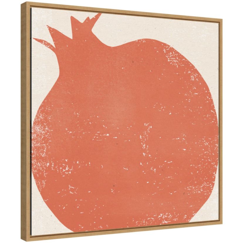 Graphic Fruit I (Pomegranate) Framed Canvas Wall Art Print