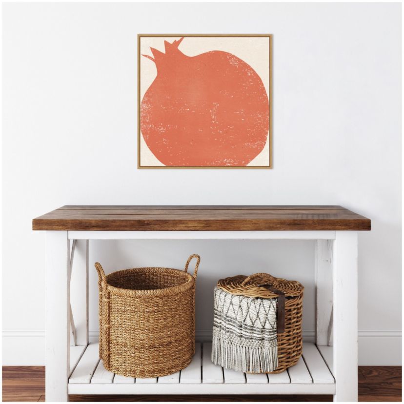 Graphic Fruit I (Pomegranate) Framed Canvas Wall Art Print