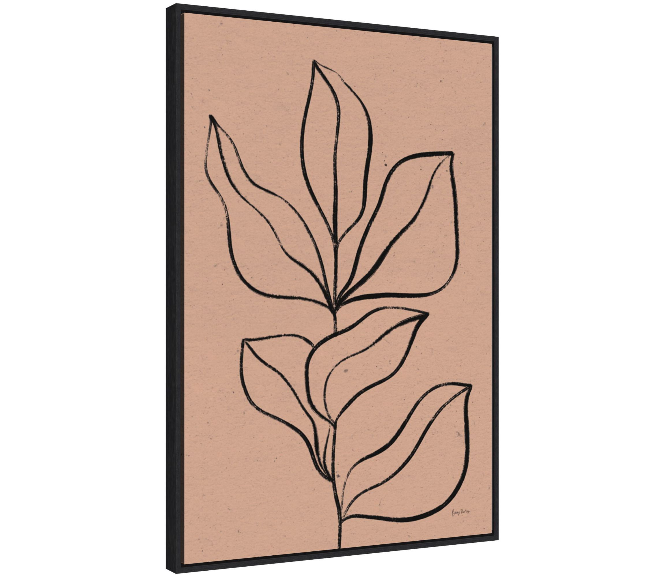 Balance VII (Leaves) Framed Canvas Wall Art Print