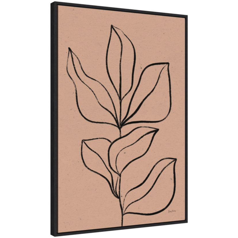 Balance VII (Leaves) Framed Canvas Wall Art Print