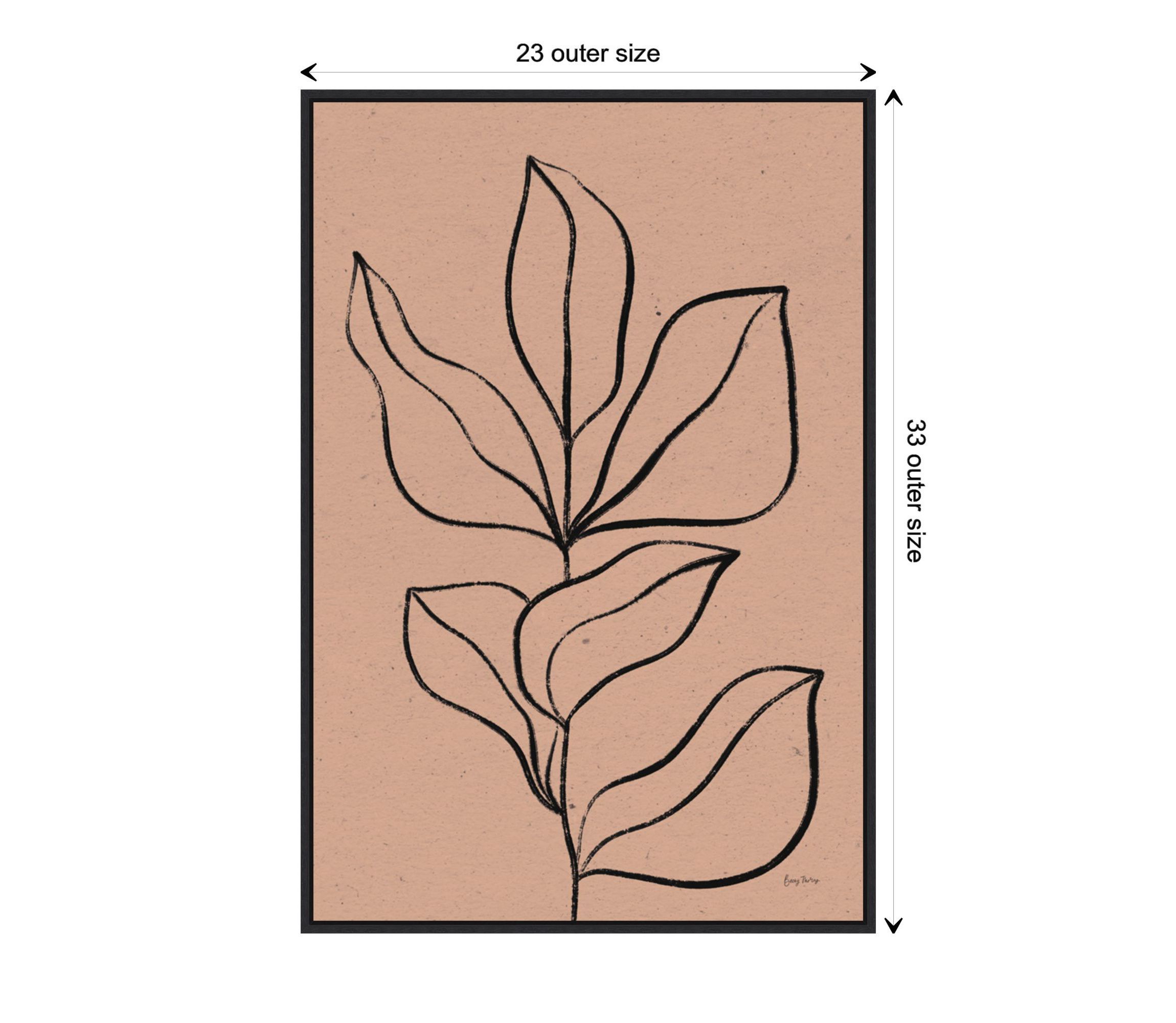 Balance VII (Leaves) Framed Canvas Wall Art Print