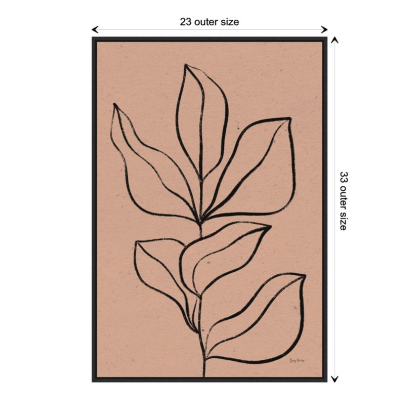 Balance VII (Leaves) Framed Canvas Wall Art Print