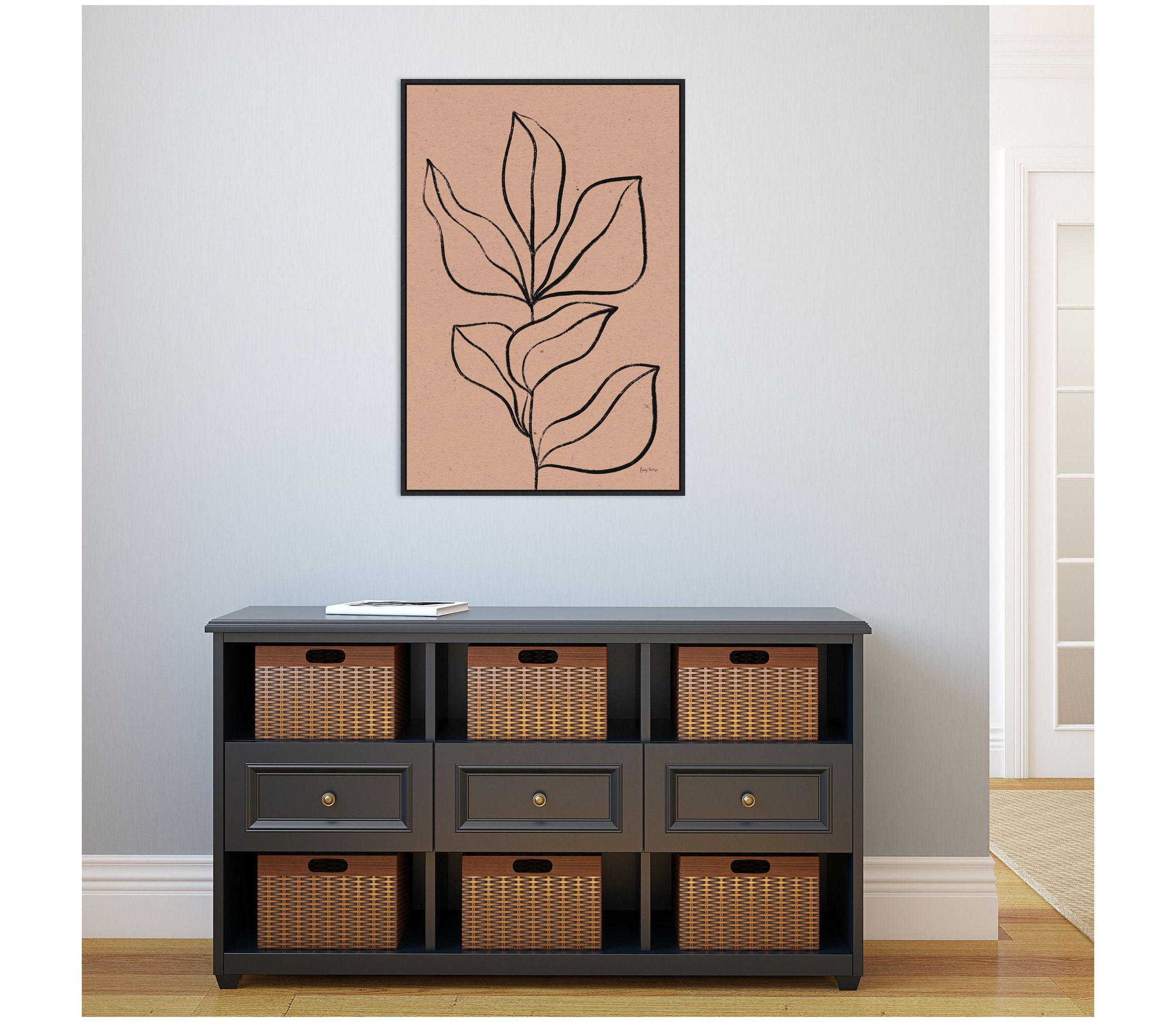 Balance VII (Leaves) Framed Canvas Wall Art Print