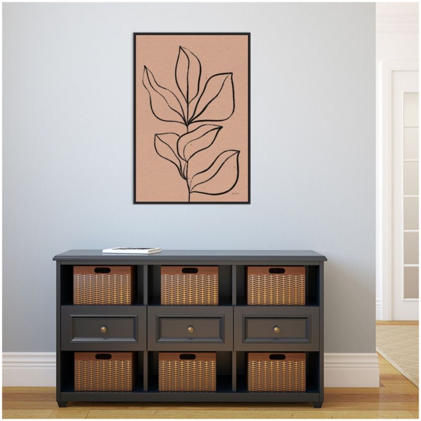 Balance VII (Leaves) Framed Canvas Wall Art Print