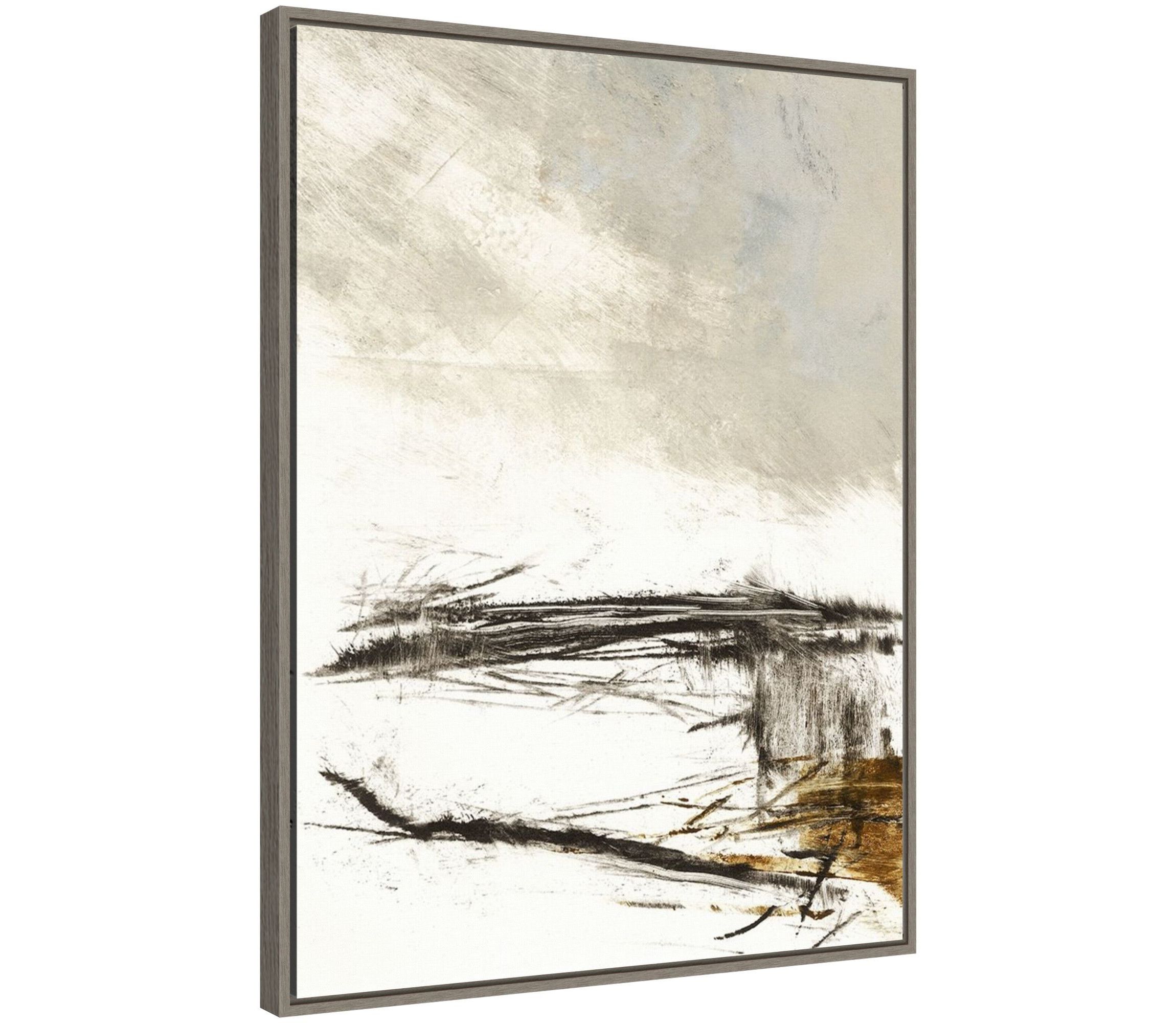 Padilla Bay Beach Framed Canvas Wall Art Print