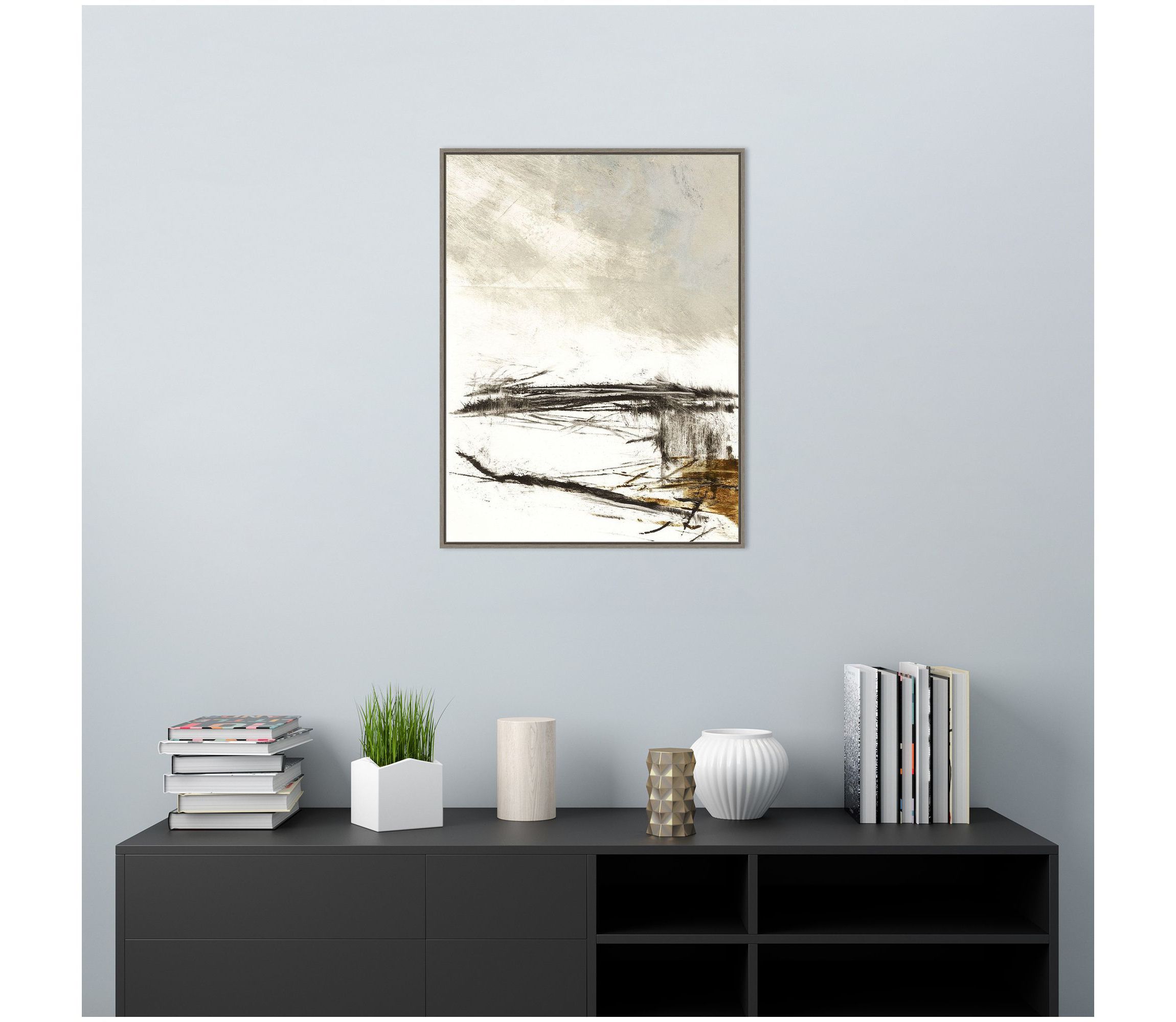 Padilla Bay Beach Framed Canvas Wall Art Print