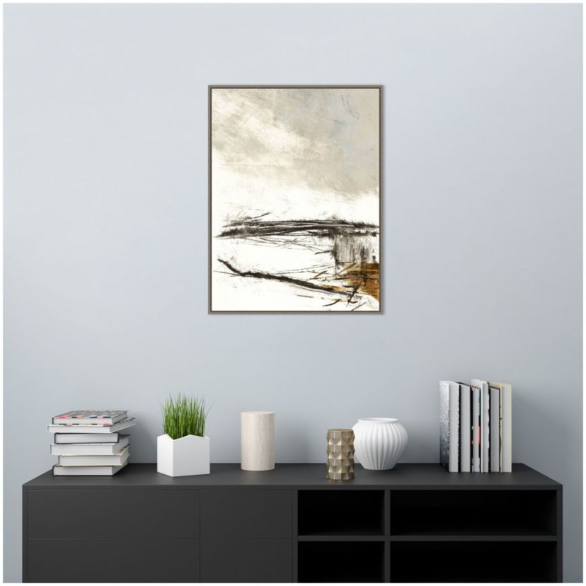 Padilla Bay Beach Framed Canvas Wall Art Print