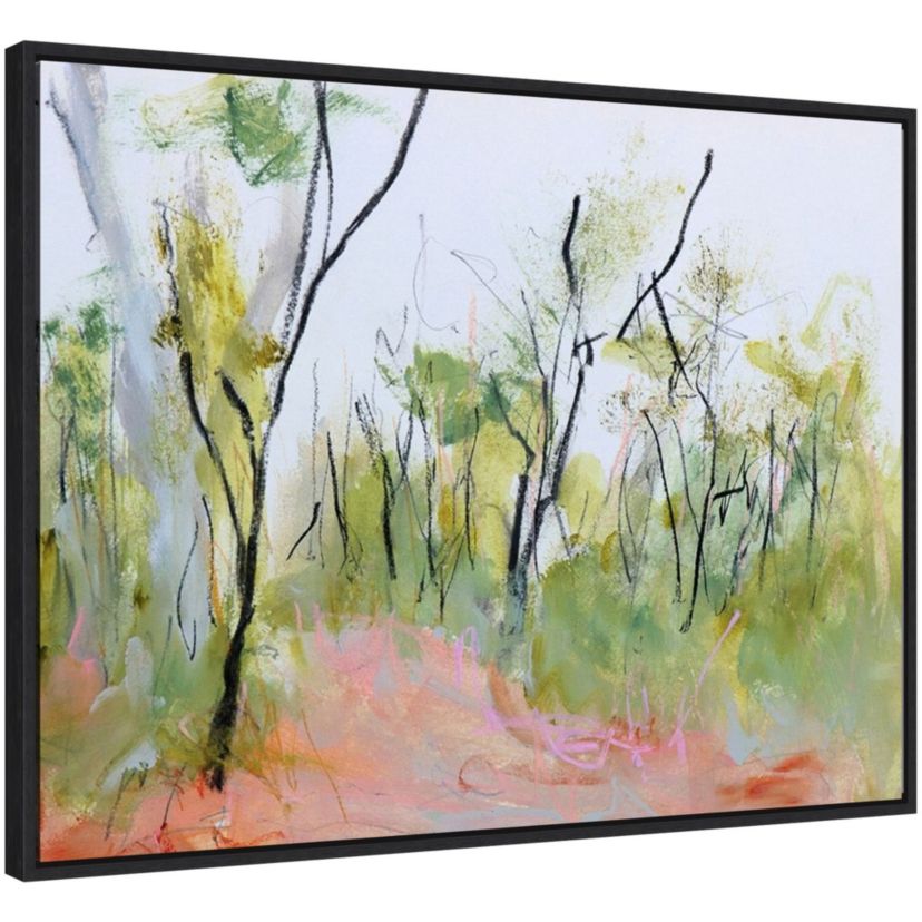 Loop Trail Through Swamp Oak Woodland Framed Canvas Wall Art Print