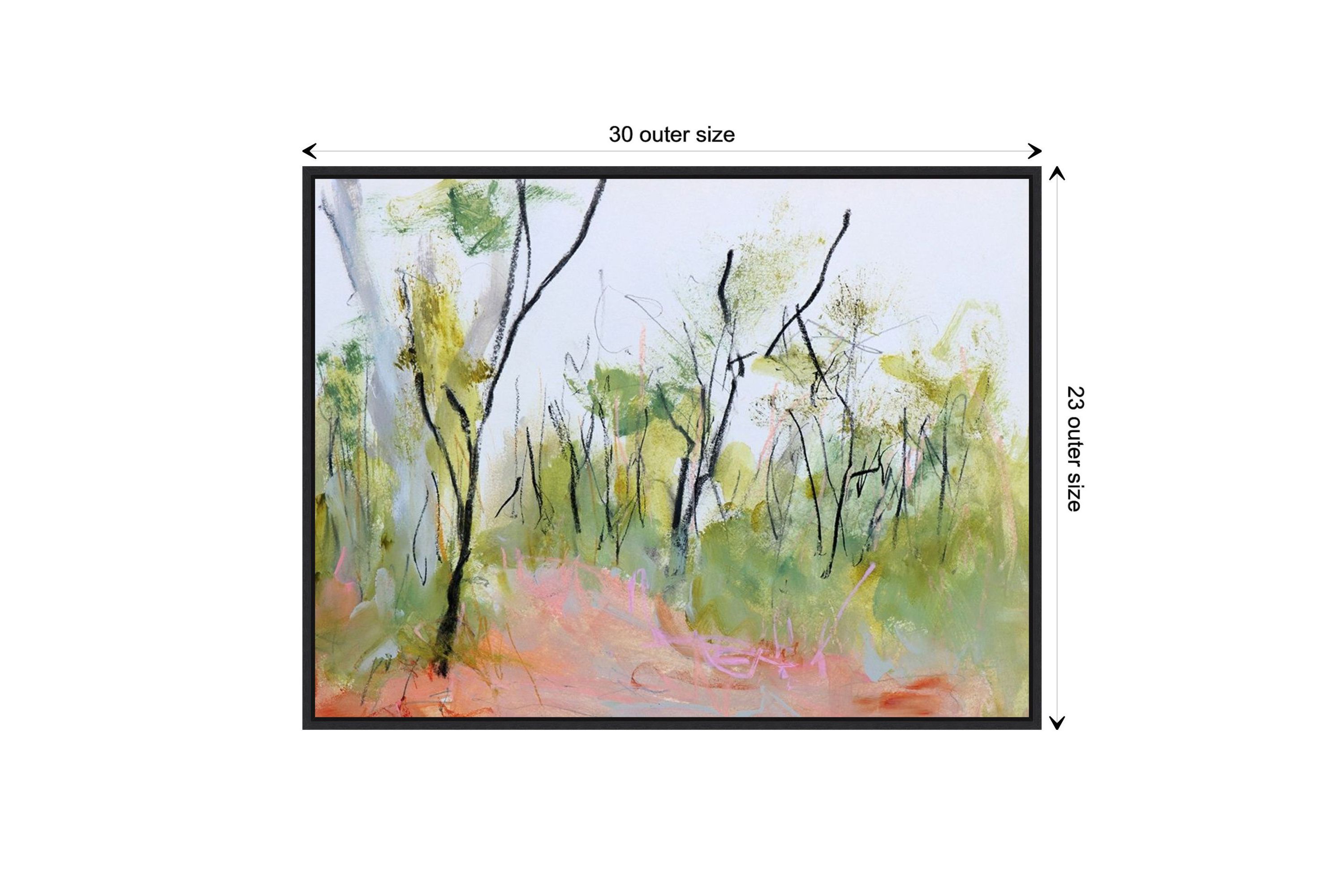 Loop Trail Through Swamp Oak Woodland Framed Canvas Wall Art Print