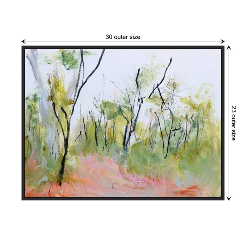 Loop Trail Through Swamp Oak Woodland Framed Canvas Wall Art Print