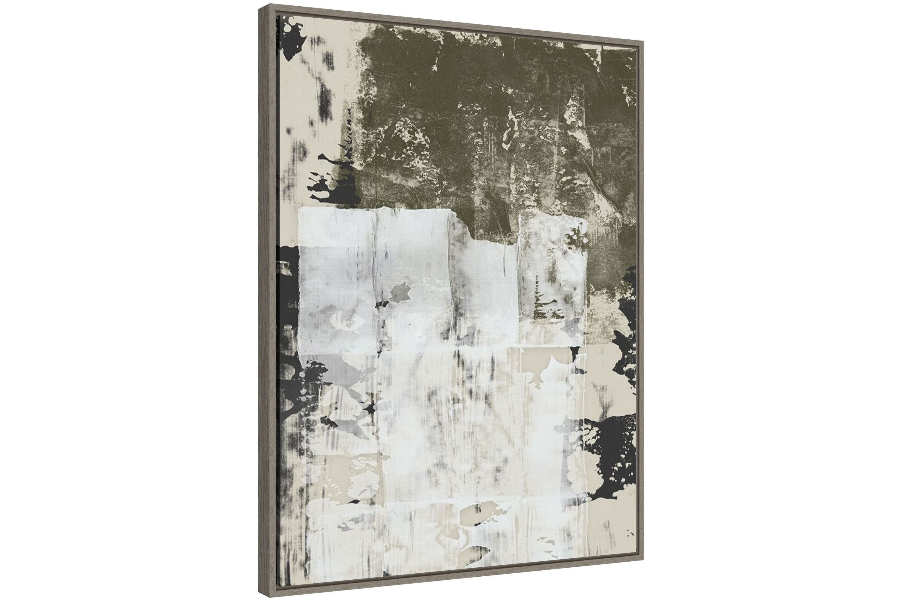 Reflections in Sage I Framed Canvas Wall Art Print