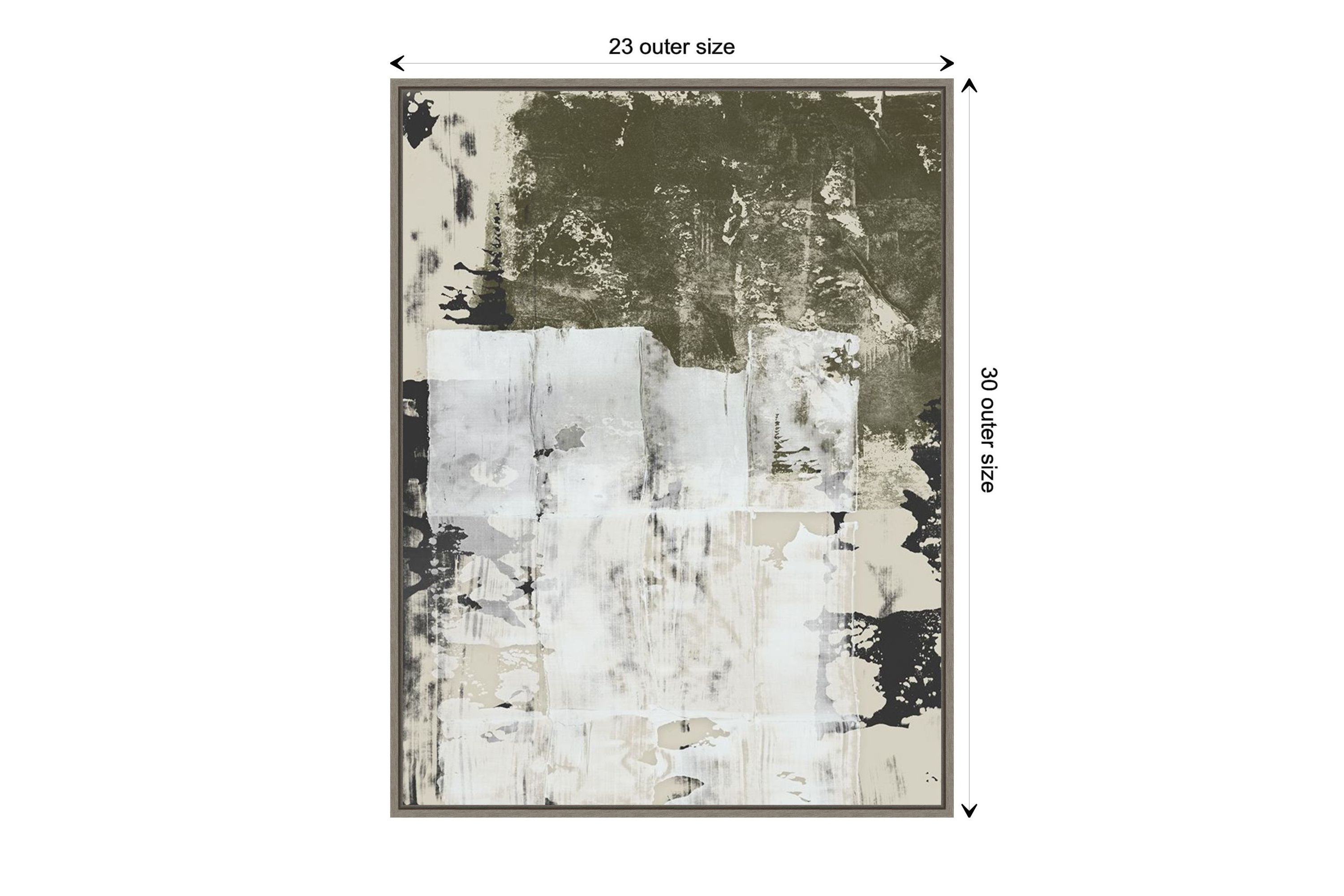 Reflections in Sage I Framed Canvas Wall Art Print