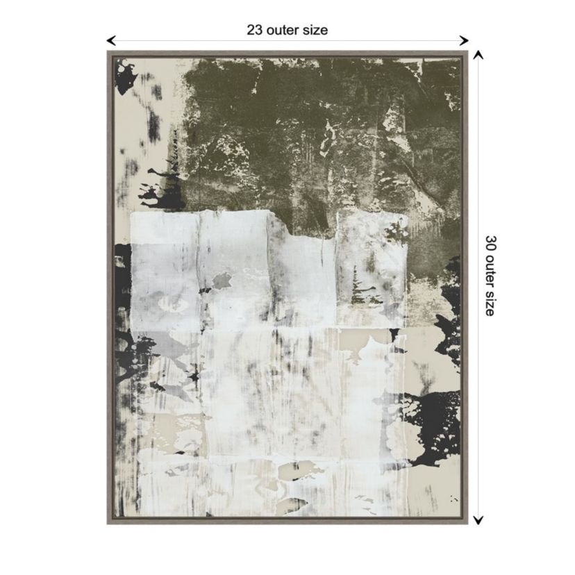 Reflections in Sage I Framed Canvas Wall Art Print