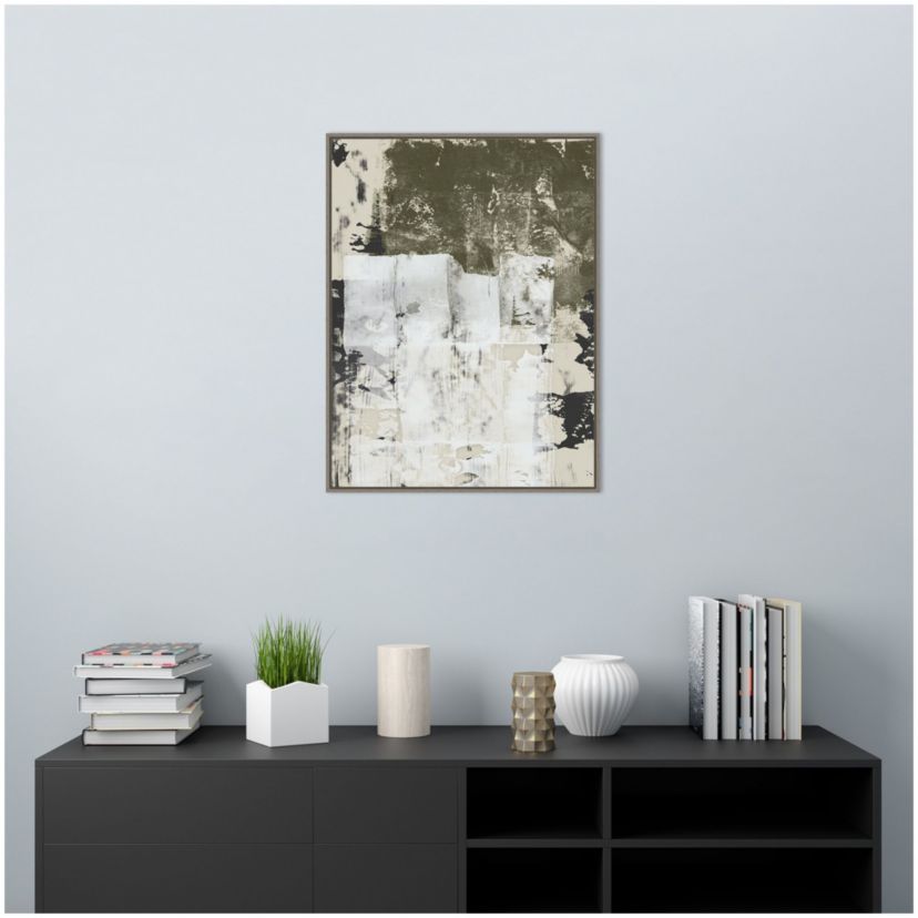 Reflections in Sage I Framed Canvas Wall Art Print