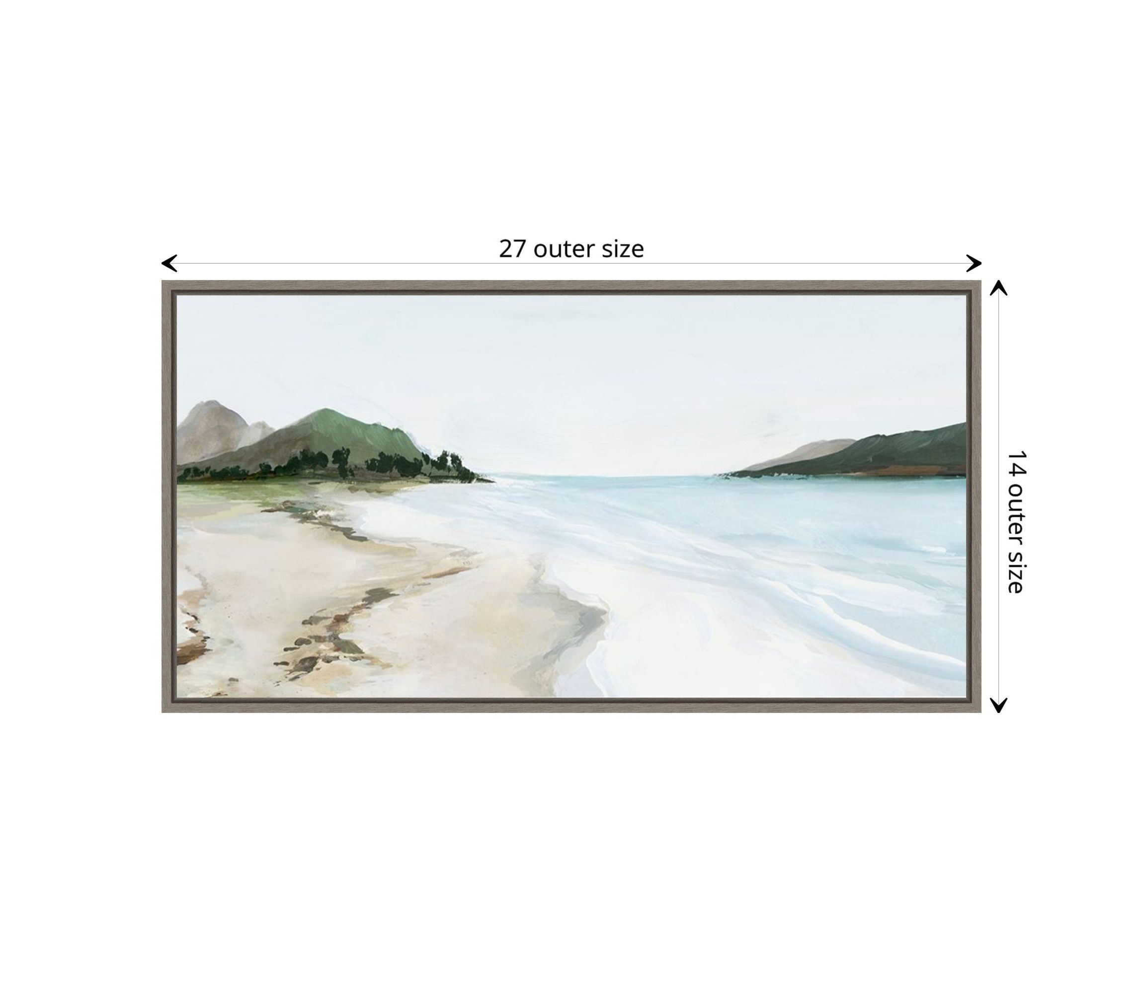 Kiss from a Wave (Beach) Framed Canvas Wall Art Print