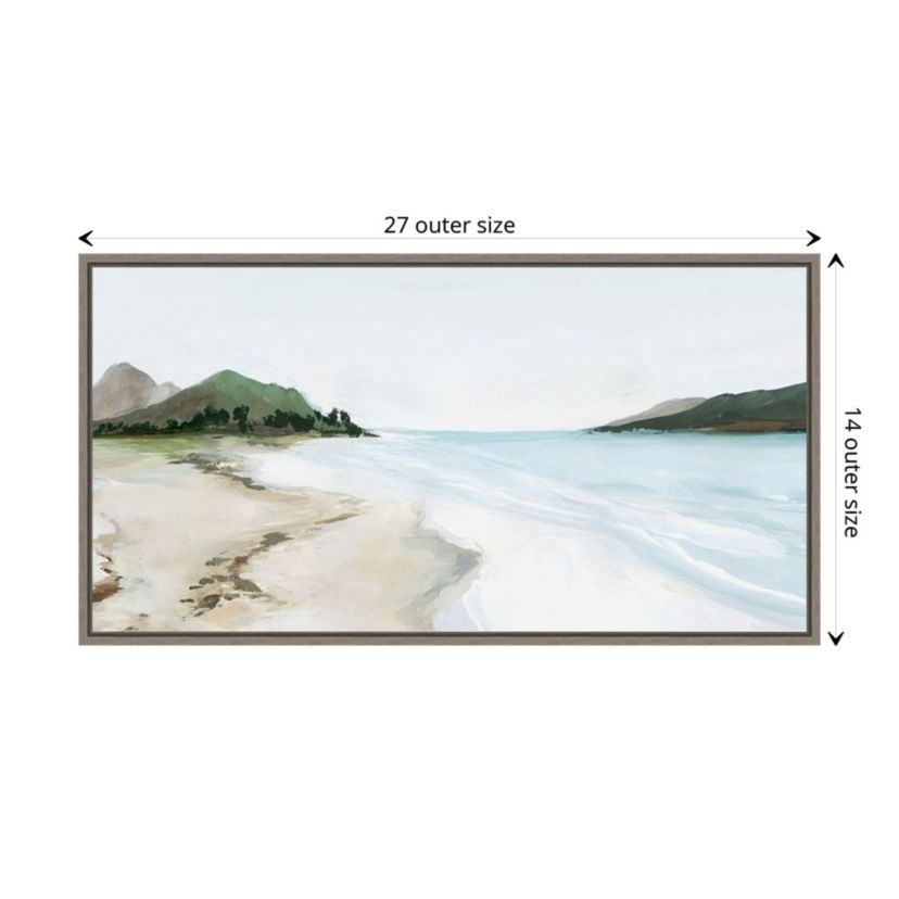 Kiss from a Wave (Beach) Framed Canvas Wall Art Print