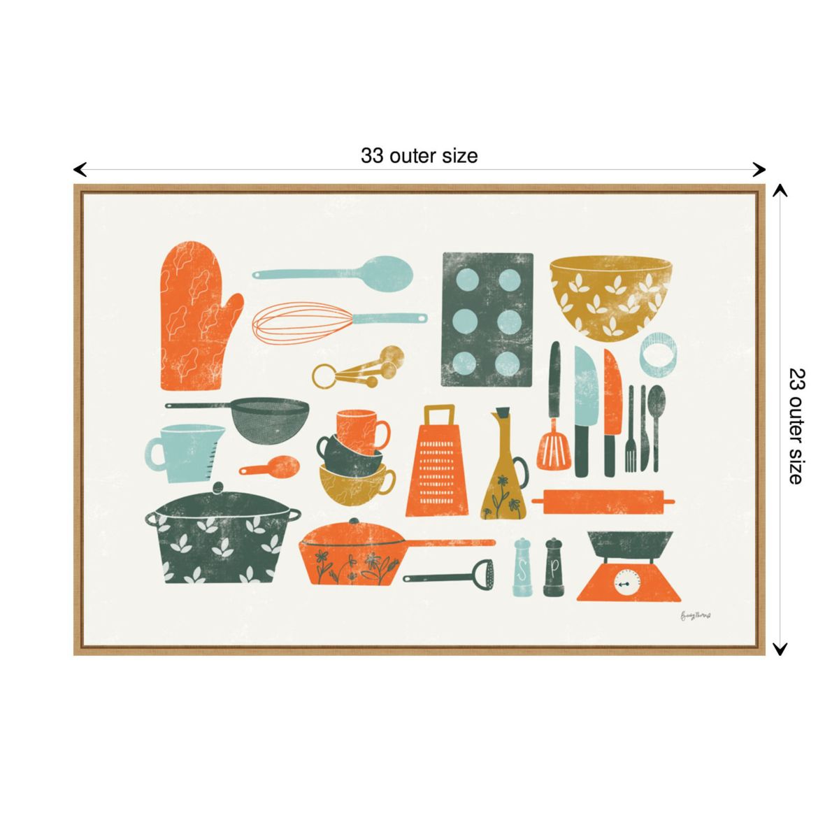 Retro Kitchen I Framed Canvas Wall Art Print
