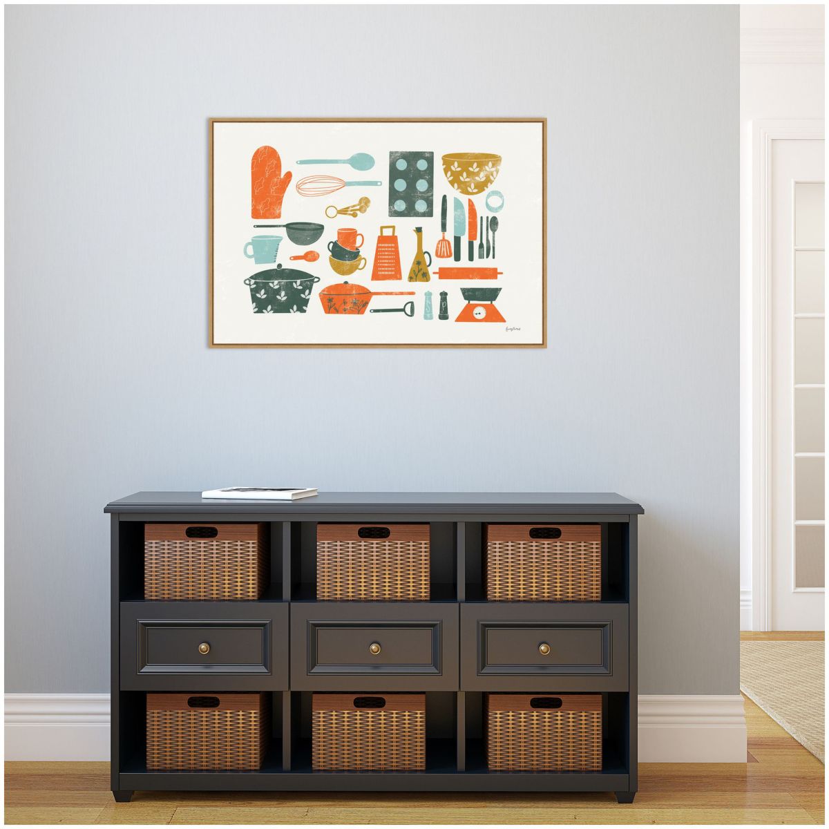 Retro Kitchen I Framed Canvas Wall Art Print