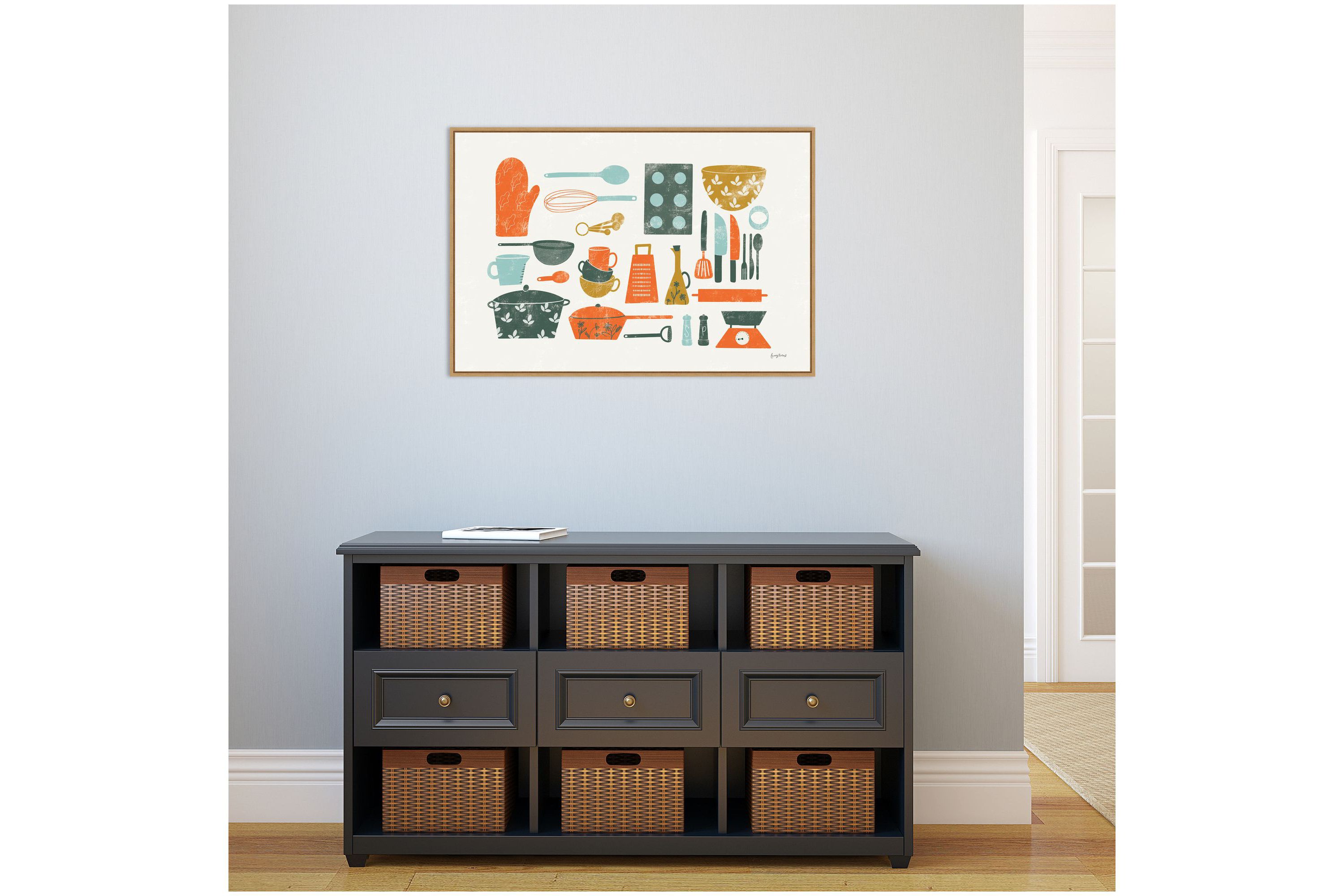 Retro Kitchen I Framed Canvas Wall Art Print