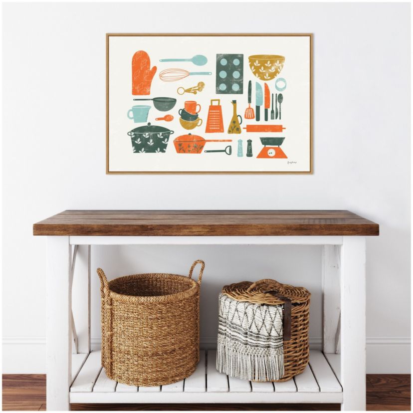 Retro Kitchen I Framed Canvas Wall Art Print