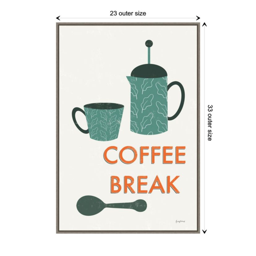 Retro Kitchen Coffee II Framed Canvas Wall Art Print