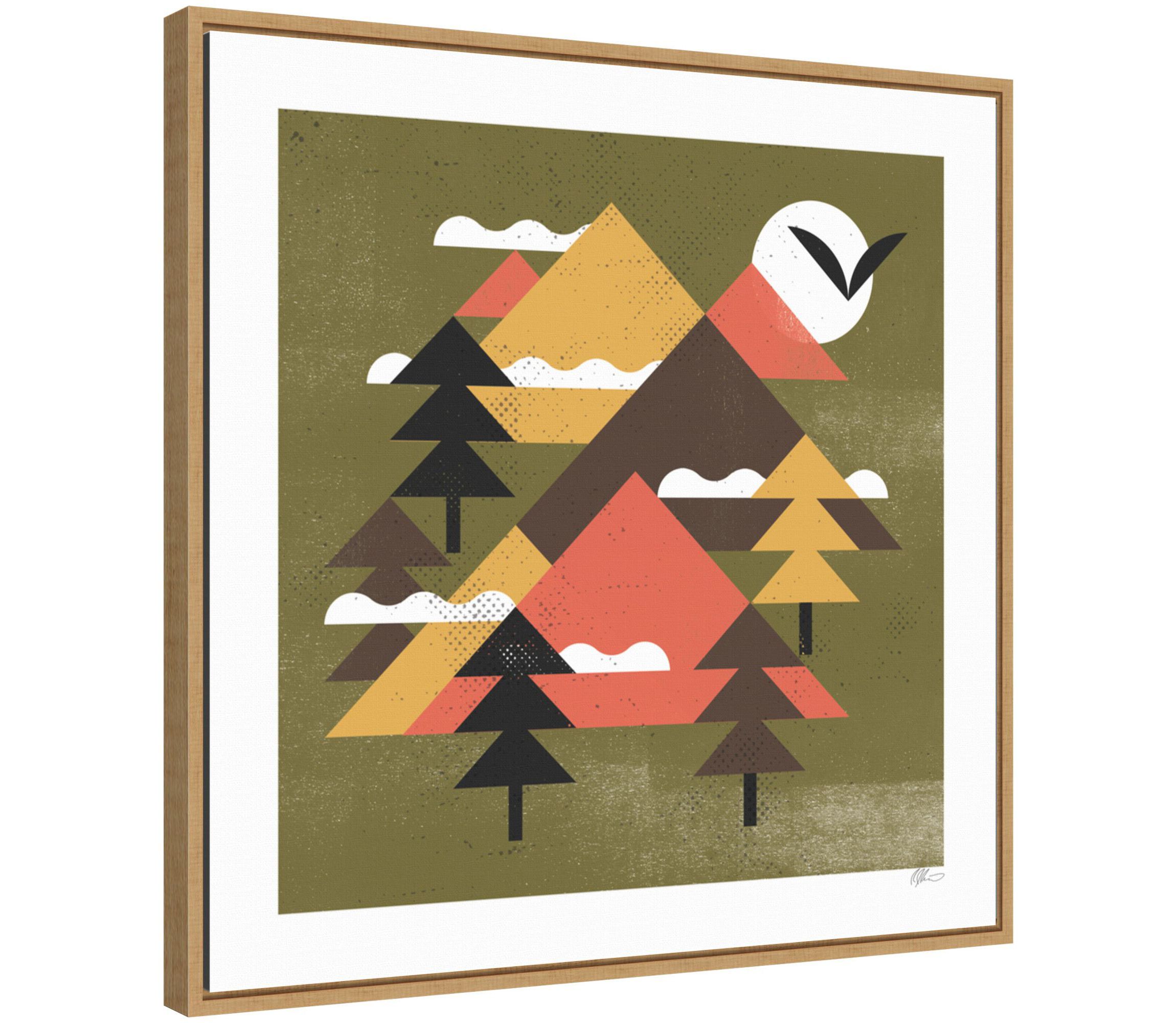 Mountains Framed Canvas Wall Art Print