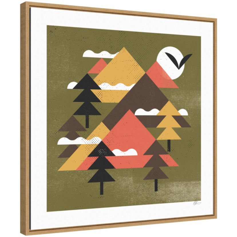 Mountains Framed Canvas Wall Art Print