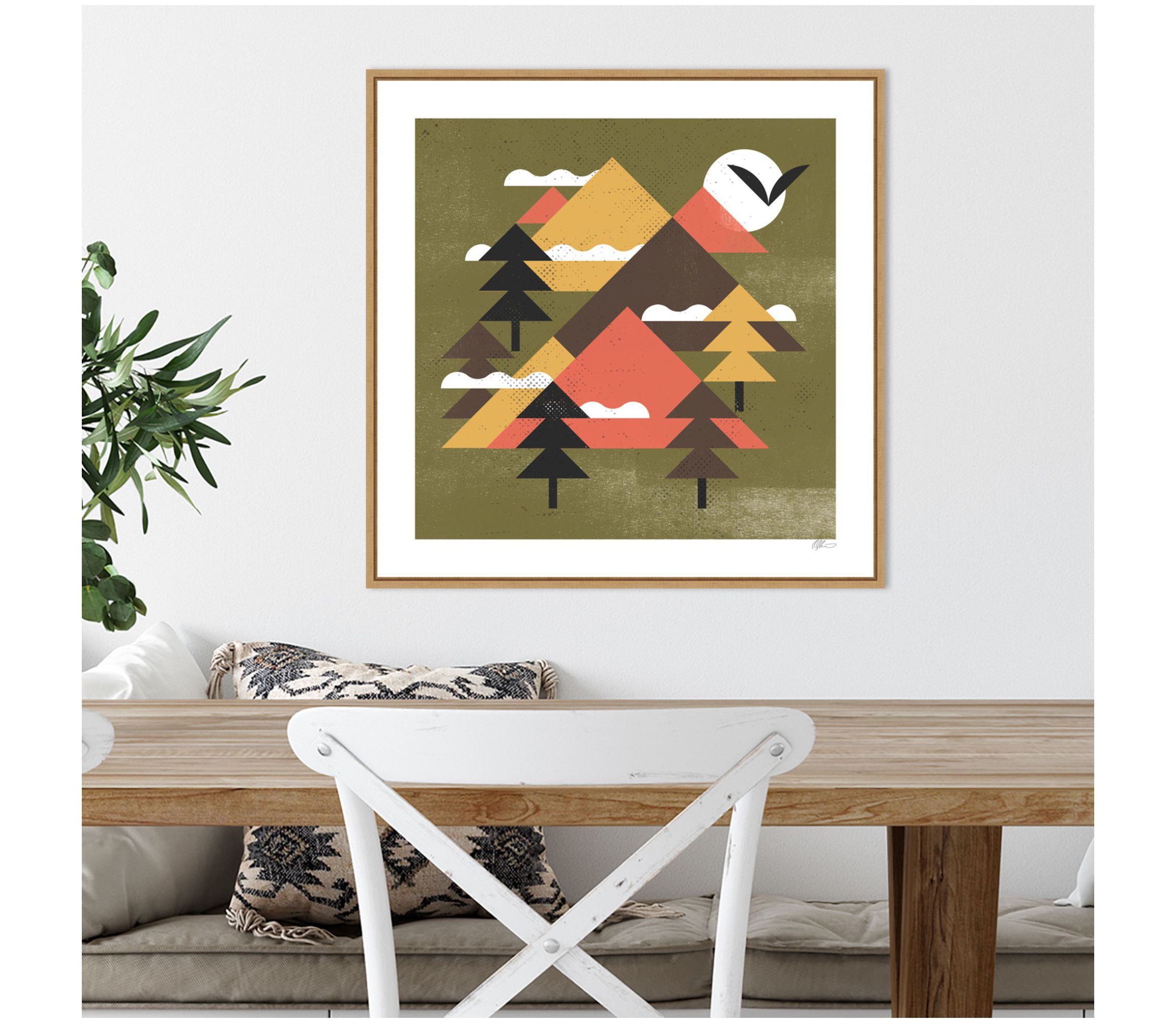 Mountains Framed Canvas Wall Art Print