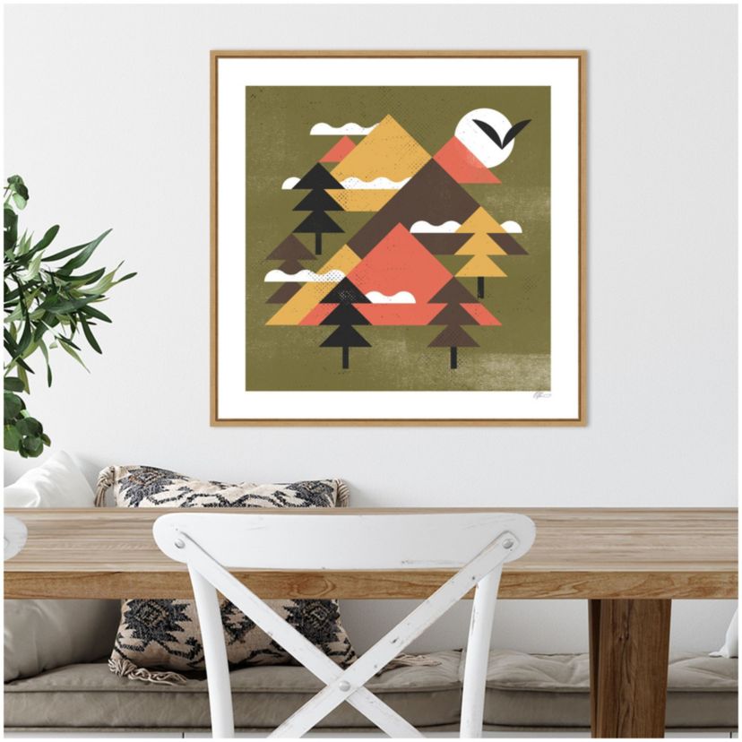 Mountains Framed Canvas Wall Art Print