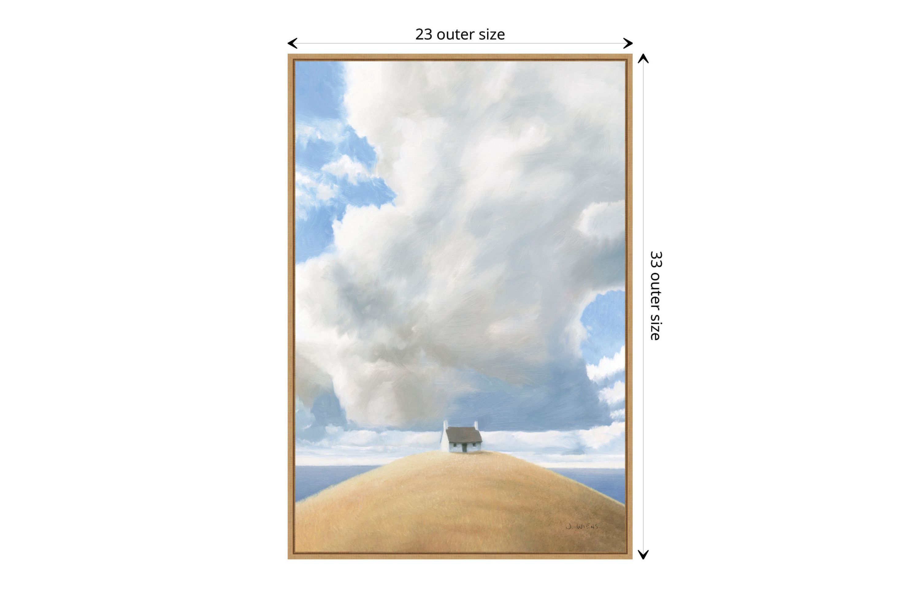 House on the Hill Framed Canvas Wall Art Print