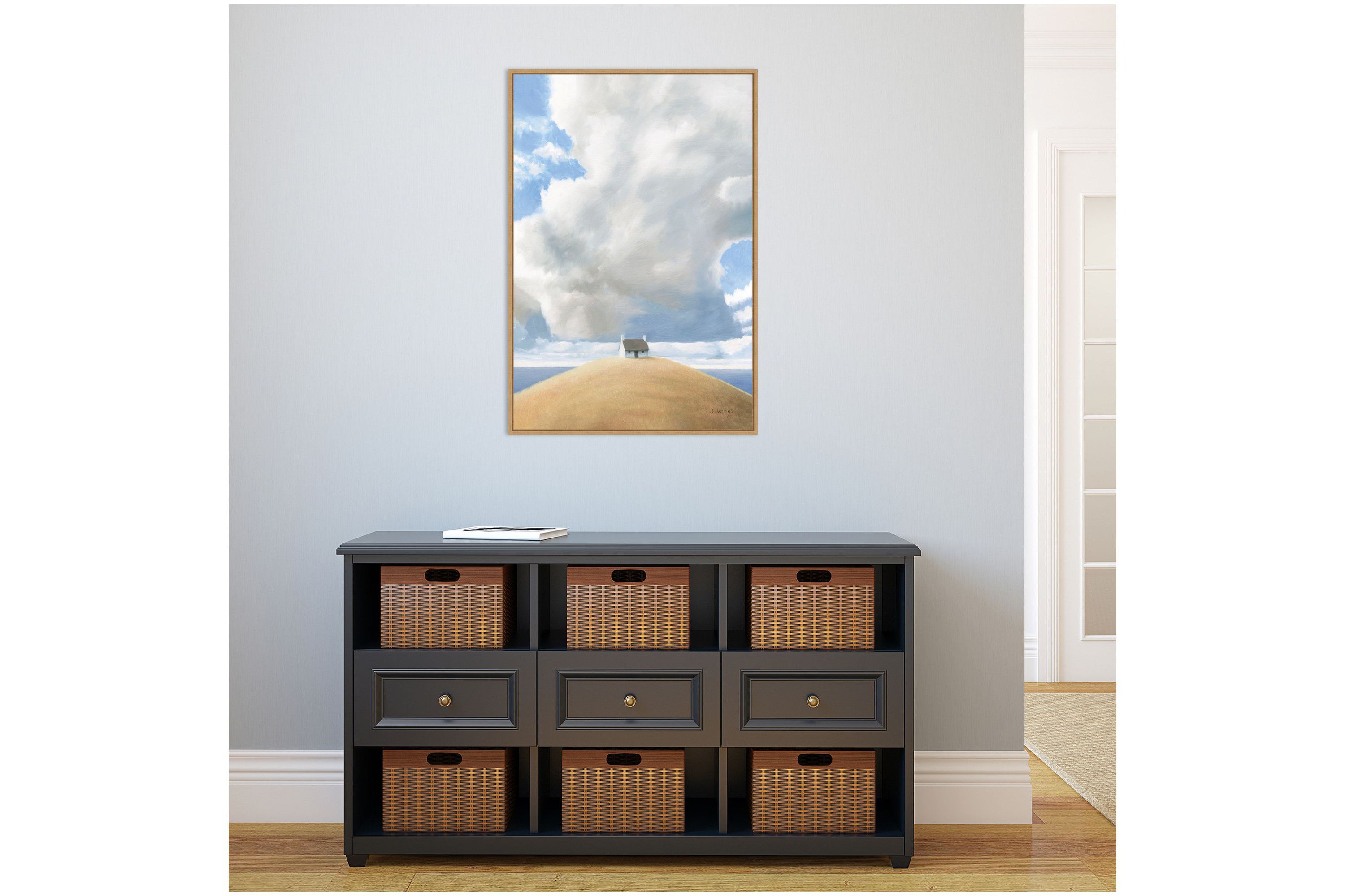 House on the Hill Framed Canvas Wall Art Print