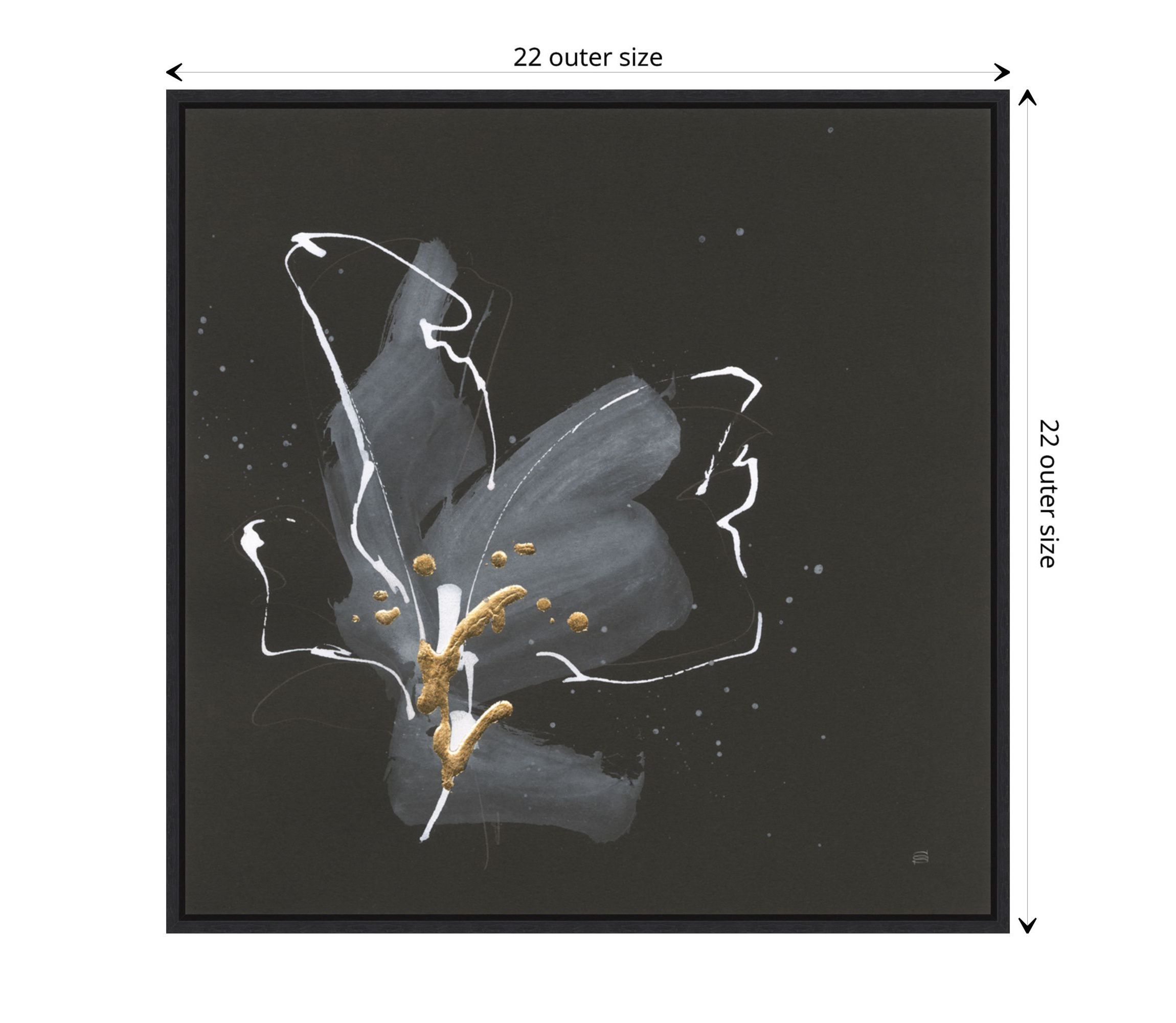 Modern Flower III Framed Canvas Wall Art Print