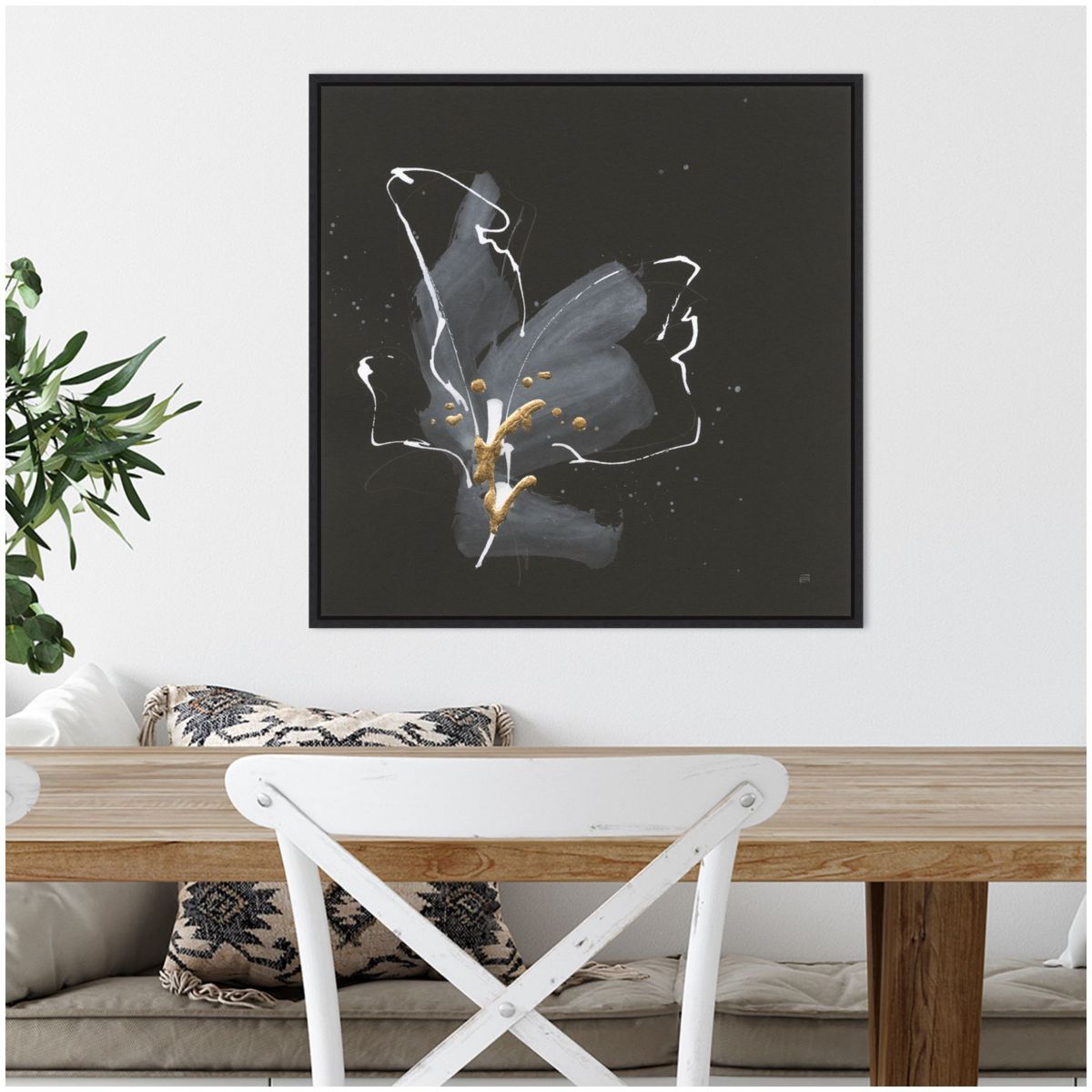Modern Flower III Framed Canvas Wall Art Print