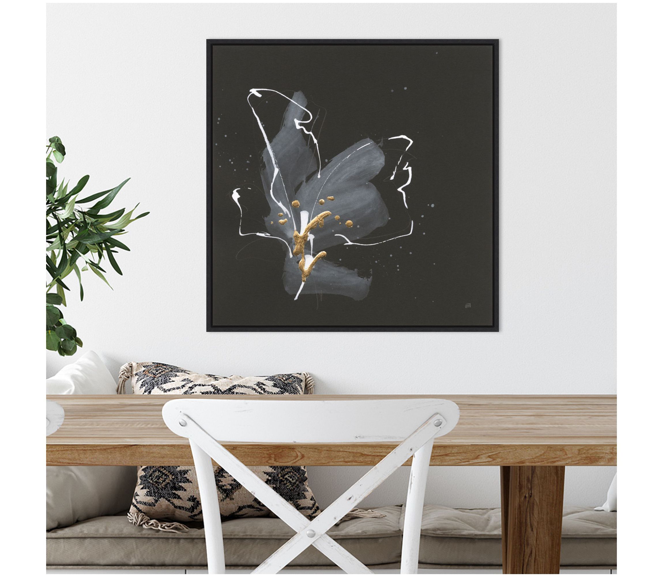 Modern Flower III Framed Canvas Wall Art Print