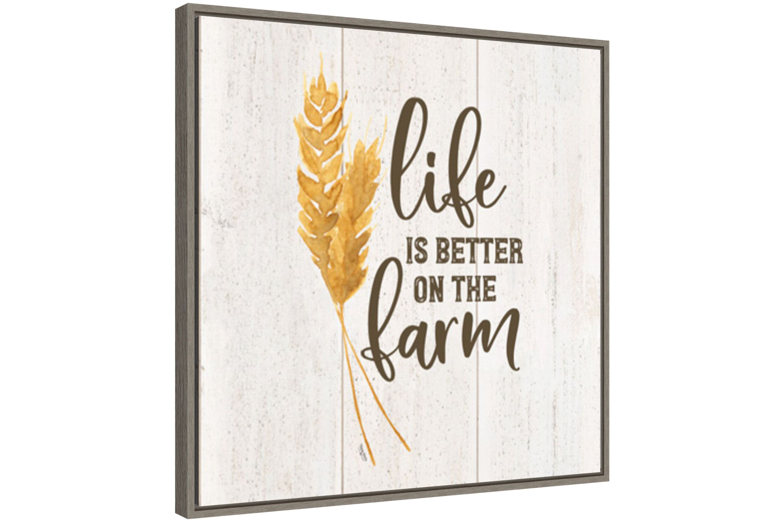 Farm Life V Better on the Farm Framed Canvas Wall Art Print