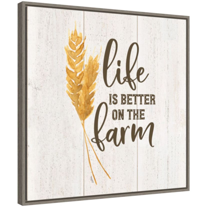 Farm Life V Better on the Farm Framed Canvas Wall Art Print